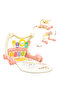 Daisy 3 in 1 Multifunctional Baby Walker - Walker, Activity Play Mat & Piano Mode - Pink - 2