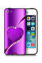غطاء حماية لامع على شكل قلب لهاتف Apple iPhone 5/5s/SE