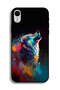 غطاء حماية لجهاز Apple iPhone XR بتصميم ذئب ملون - 2