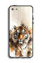 غطاء حماية لجهاز Apple iPhone 5/5s/SE بنقشة فن تجريدي من جلد الفهد - 2