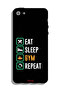 جراب حماية لهاتف Apple iPhone 5/5s/SE - Eat Sleep Gym Repeat - 2