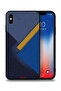 جراب حماية جلدي بتصميم مثلثات لهاتف Apple iPhone XS Max