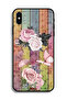 غطاء حماية لهاتف Apple iPhone XS Max بنقشة فراشات الخوخ والورود - 2