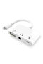 سماعة رأس لايتنينج 3 في 1 + قارئ كاميرا USB OTG - نقل سريع للملفات لأجهزة iPhone وiPad