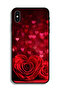 غطاء حماية لجهاز Apple iPhone XS Max بتصميم زهور على شكل قلب وفن تجريدي - 2