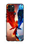غطاء حماية لجهاز Infinix Smart 6 بتصميم نسر النار والماء
