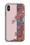 غطاء حماية لجهاز Apple iPhone XS Max برسومات أوراق الشجر والزهور - 2