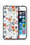 غطاء حماية من القطن بنقشة زهور لهاتف Apple iPhone 5/5s/SE