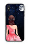 Apple iPhone XS Protective Case Girl And Moon Art - 2