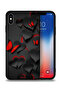 غطاء حماية لجهاز Apple iPhone XS Max بنقشة قلوب وفراشات