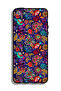 جراب حماية لجهاز Apple iPhone 5/5s/SE بنقشة طيور وأوراق وأزهار ملونة - 2