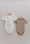 Short Sleeve Baby Body - Pureline Series - Cute Animals - 8