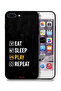 Apple iPhone 8 Plus Protective Case Eat Sleep Play Repeat