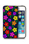 غطاء حماية لجهاز Apple iPhone 5/5s/SE بنقشة زهور ملونة