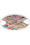 Stainless Steel Serving Plate, Al Saif Gallery, 26×2 cm - Multicolored