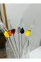 Glass Figured Straw Handmade Fruit Figured Glass Straw Set of 6 - 5