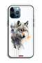 غطاء حماية لجهاز Apple iPhone 12 Pro Max بتصميم فن تجريدي من الذئب - 2