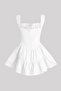 Love Story Mini White Woven Dress - 3
