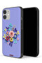 جراب حماية لجهاز Apple iPhone 12 برسومات زهور فنية