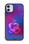غطاء حماية Apple iPhone 12 بتصميم قلوب مائية - 2