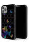 غطاء حماية لجهاز Apple iPhone 12 Pro Max بنقشة فراشات ملونة