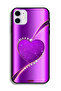 غطاء حماية لامع على شكل قلب لهاتف Apple iPhone 12 - 2