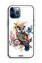 غطاء حماية لجهاز Apple iPhone 12 Pro Max بتصميم بومة فنية تجريدية - 2