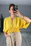 Back Detailed Linen Blouse - 6