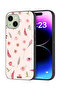 Apple iPhone 15 Plus Protective Case Cover Leaves And Roses Pattern