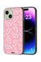 Apple iPhone 15 Plus Protective Case Cover Flowers Background Pattern