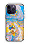 غطاء حماية لجهاز Apple iPhone 14 Pro Max بتصميم جواهر تجريدية ملونة - 2