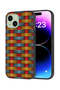 Apple iPhone 15 Plus Protective Case Cover Strips Art Pattern