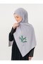 Polyster Gray Color Shawl Palestine Olive Branch Colorful Embroidered S100037 - 4