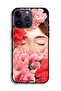 جراب حماية لجهاز Apple iPhone 14 Pro Max، وجه فتاة مخفي في فن الزهور - 2