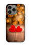 غطاء حماية لجهاز Apple iPhone 15 Pro Max بتصميم قلبين جميلين - 2