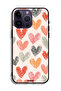 غطاء حماية لهاتف Apple iPhone 14 Pro Max بتصميم قلوب فنية - 2