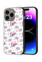 غطاء حماية لجهاز Apple iPhone 15 Pro Max بنمط فني للحب والقلب