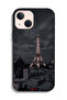 جراب حماية لجهاز Apple iPhone 13 mini بتصميم برج إيفل في الليل - 2