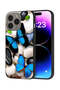 غطاء حماية لجهاز Apple iPhone 15 Pro بنقشة فراشات على أحجار