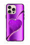 غطاء حماية لهاتف Apple iPhone 16 Pro Max بتصميم قلب لامع