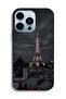 جراب حماية لجهاز Apple iPhone 13 Pro بتصميم برج إيفل في الليل - 2