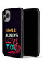 جراب حماية لجهاز Apple iPhone 14 Pro Max سأحبك دائمًا