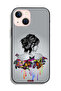 غطاء حماية لجهاز Apple iPhone 13 mini برسومات فراشات وفتاة فنية تجريدية - 2