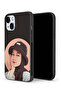 جراب حماية لجهاز Apple iPhone 14 Plus بتصميم فتاة قبعة لطيفة