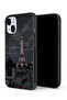 جراب حماية لجهاز Apple iPhone 14 Plus بتصميم برج إيفل في الليل