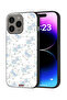 غطاء حماية لجهاز Apple iPhone 15 Pro Max بتصميم دب تيدي لطيف ورمز زهور
