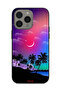 غطاء حماية لجهاز Apple iPhone 15 Pro Max بتصميم فن القمر في الليل - 2