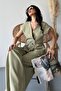 Women's Double Bottom Top Suit Lace-Up Loose Cut Flowy Summer Short Sleeve Kimono Jacket Palazzo Pants - 5