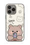 غطاء حماية لجهاز Apple iPhone 15 Pro Max بتصميم دب مبتسم - 2