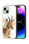 Apple iPhone 15 Plus Protective Case Cover Deer Abstract Art